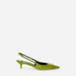 Suede slingbacks with logo detail