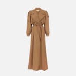 Flowing gabardine trench coat
