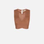 Knit top with jewel detail