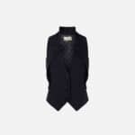 Waistcoat in lightweight crêpe fabric with satin lapels