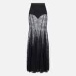 Skirt in floral lace