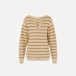Striped knit pullover