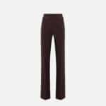 Trousers in lightweight crêpe and satin fabrics