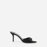 Leather mules with straps