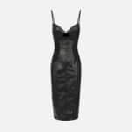 Dress with ostrich print