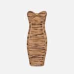 Jersey dress with tiger print