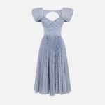 Striped nylon taffeta dress