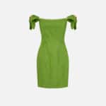 Linen-blend mini dress