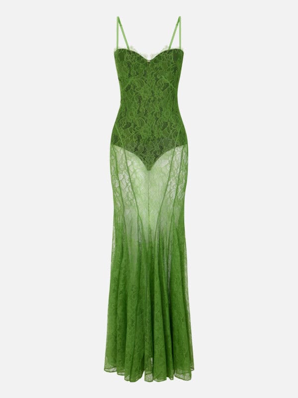 Red Carpet dress in floral lace