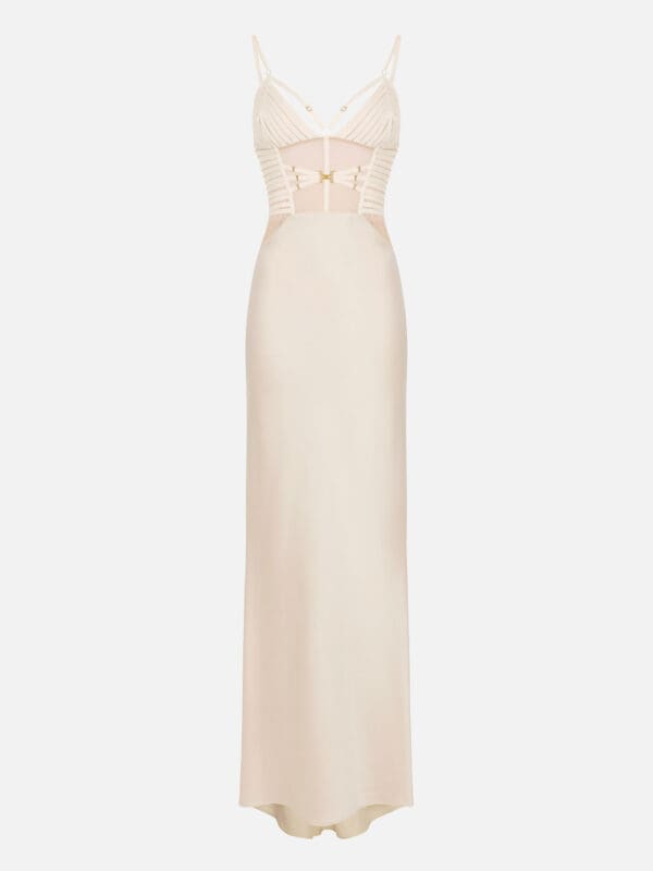 Red Carpet dress in satin with elastic straps