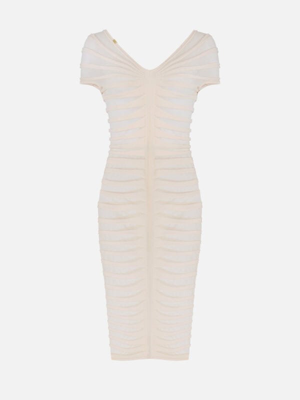 Cotton thread and viscose dress