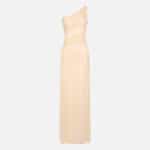 Red Carpet dress in crepon fabric with embroideries