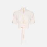 Blouse in viscose georgette fabric