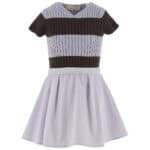 ABITO CON TOP IN MAGLIA RIGATA E GO