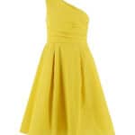 ABITO MIDI MONOSPALLA IN TAFFETA'