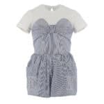 TUTA IN TAFFETA CON RICAMO PERLINE